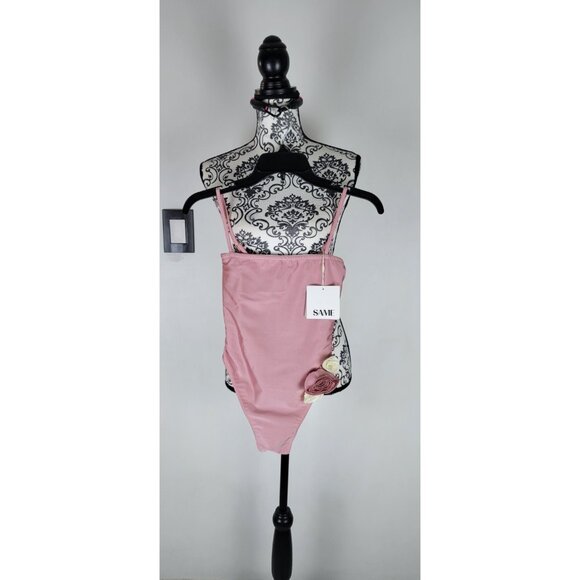 SAME Los Angeles One Piece Swimsuit Womens Rosette Pink XSmall - Picture 1 of 6